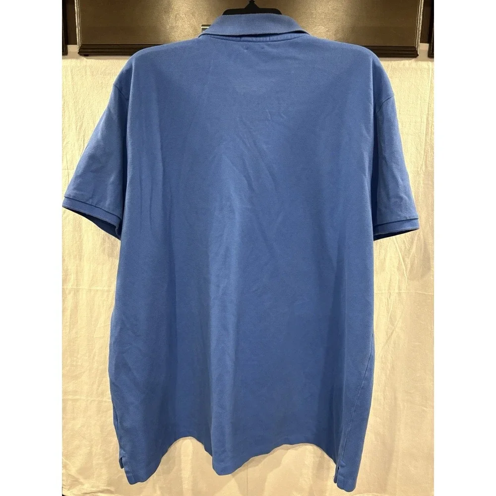 Polo Ralph Lauren Custom Slim Fit Polo Shirt Men's XXL Blue Orange Pony Cotton